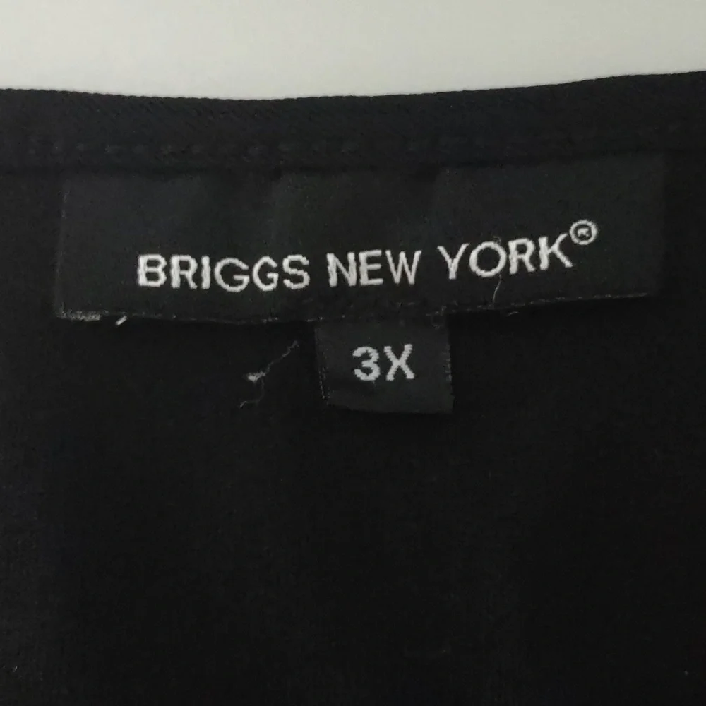 Briggs New York Black Knit 3/4 Sleeve Top Plus Size 3X - Picture 3 of 3